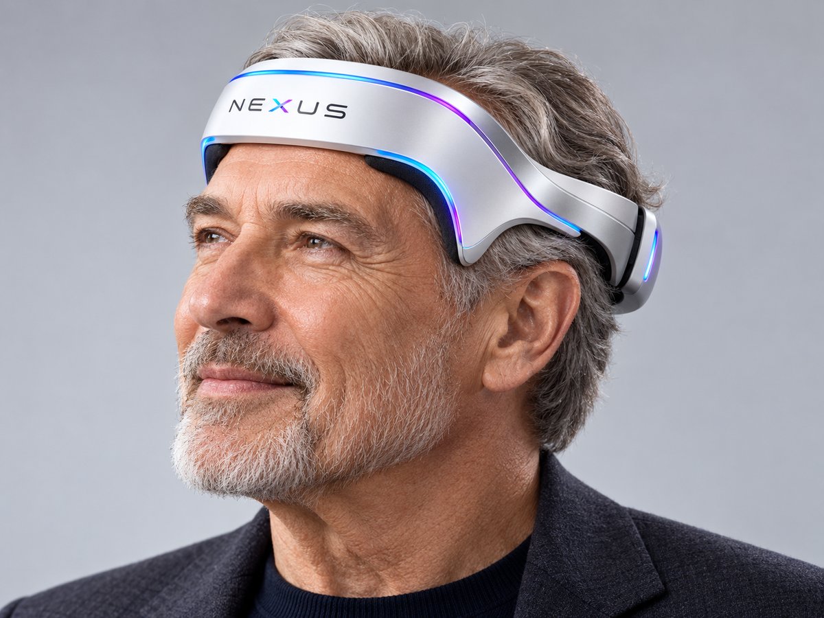 NEXUS headset worn for a daily cognitive session